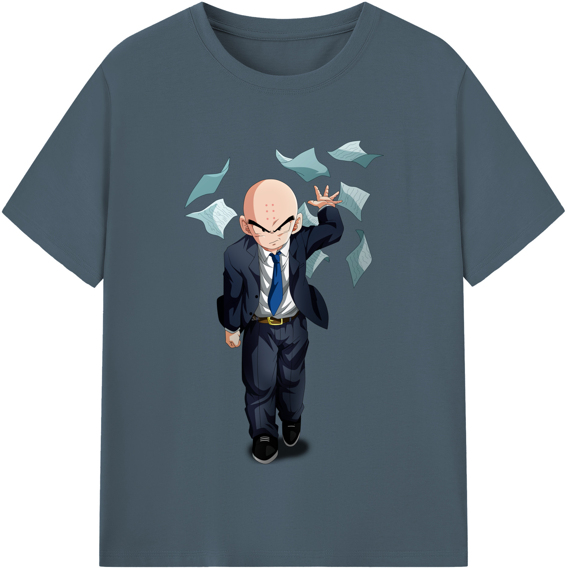 （画像用） ドラゴンボール クリリン DRAGON BALL krillin 綿100％半袖Tシャツ（フロントプリント）